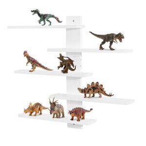 Floating Shelf for Wall Display White 3"D x 16"W x 21"H